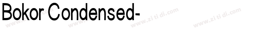 Bokor Condensed字体转换